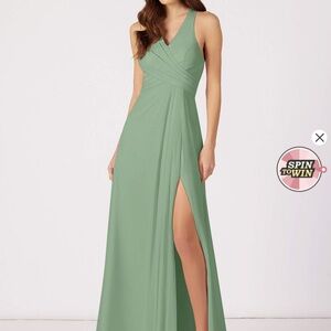 Azazie Matcha Green Bridesmaid Dress - Danica